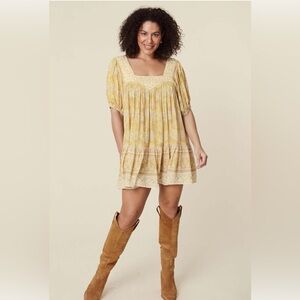 Spell | Dresses | Spell Mossy Mini Dress Lemonade Cream And Brown Floral |  Poshmark